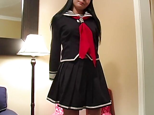 Asian cosplay babe with sex toys Nyssa helps Maxine X