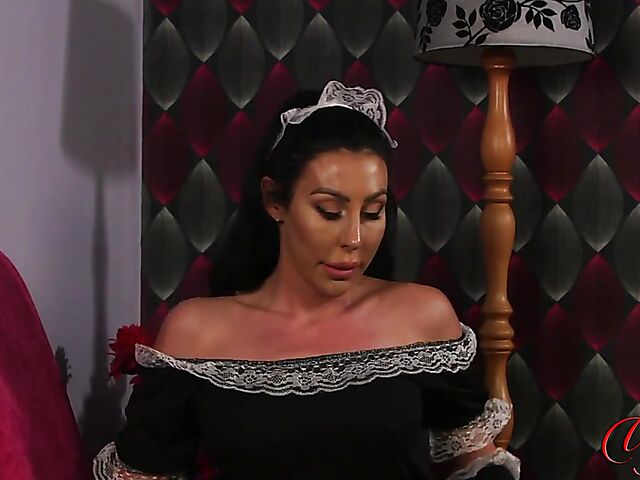 Mila Amora - Hot maid watches guy jerk off