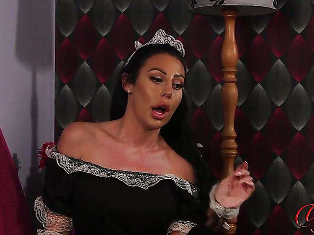 Mila Amora - Hot maid watches guy jerk off