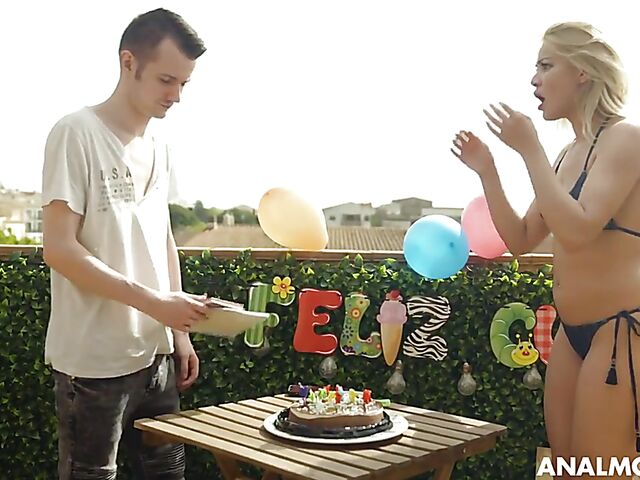 Mom boy anal birthday with sexy Cherry Kiss