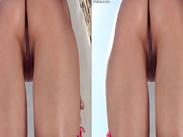 Perfect Lilu Moon posing and fingering her beautiful ass in the sun in VR 3D