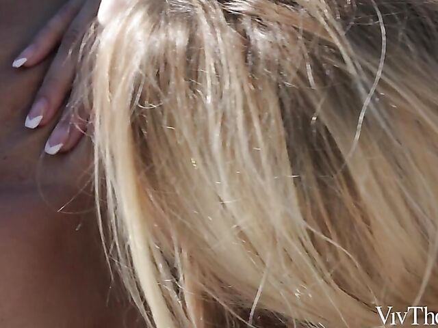 Lesbian pool fun on a hot day with Cherry Kiss and Nicole Smith