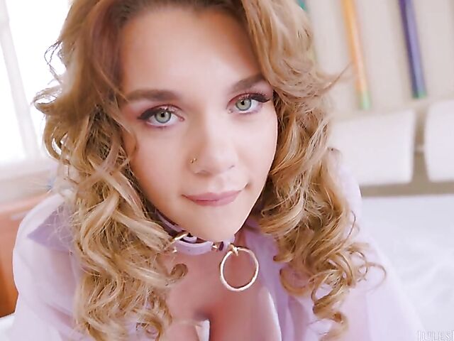 Interracial big tits porn with cute natural nympho Gabbie Carter