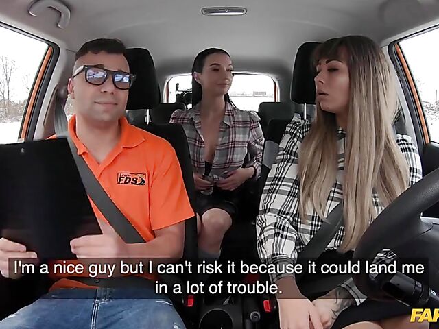 Threesome sex in car with Dominno and Lady Gang