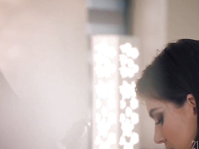 Erotic anal in the bathroom with small tits brunette Nata Paradise