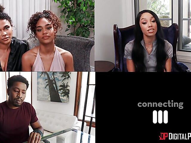 Violet Starr and Gabbie Carter's office threesome with Small Hands