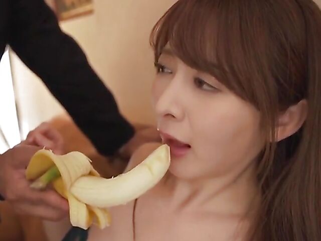 Slim Japanese babe in sexy lingerie Nanami Misaki gets shagged many times