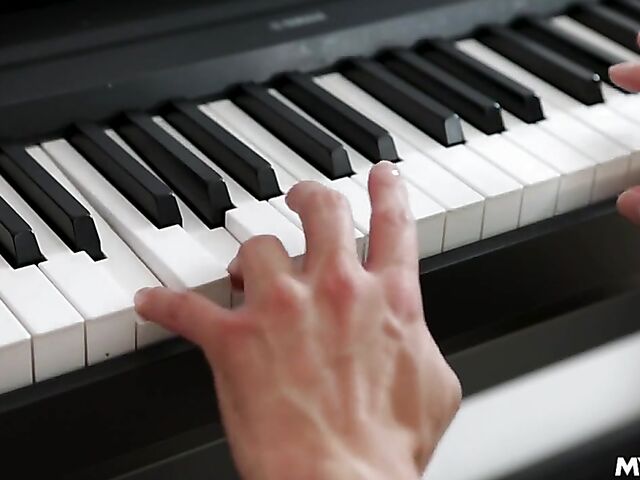 Amazing piano lesson with curvy big ass MILF Miss Raquel