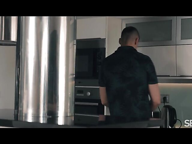 Kinuski and Deny Lou have sensual kitchen sex