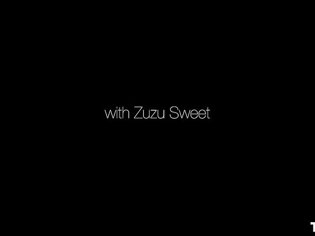 Erotic fingering solo in black panties with Zuzu Sweet
