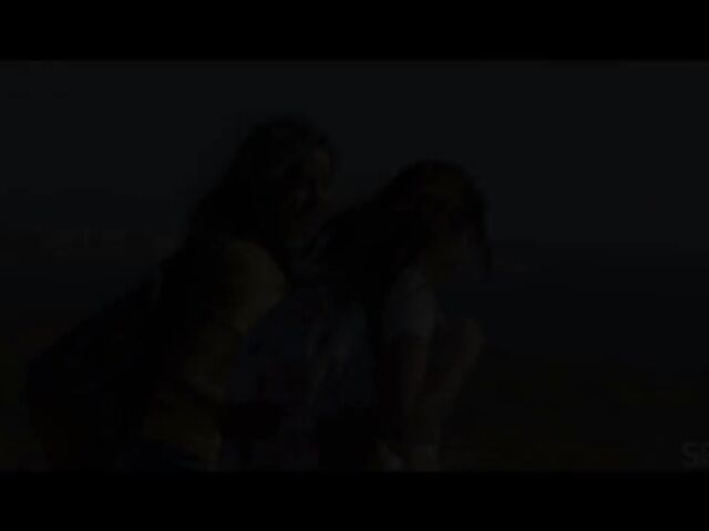 Lesbian beach babes Julia De Lucia and Baby Nicols have fun by the sea