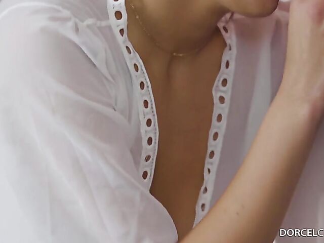 Interracial FFM 3way with Romy Indy and Penelope Cross who team up to share a hard dick