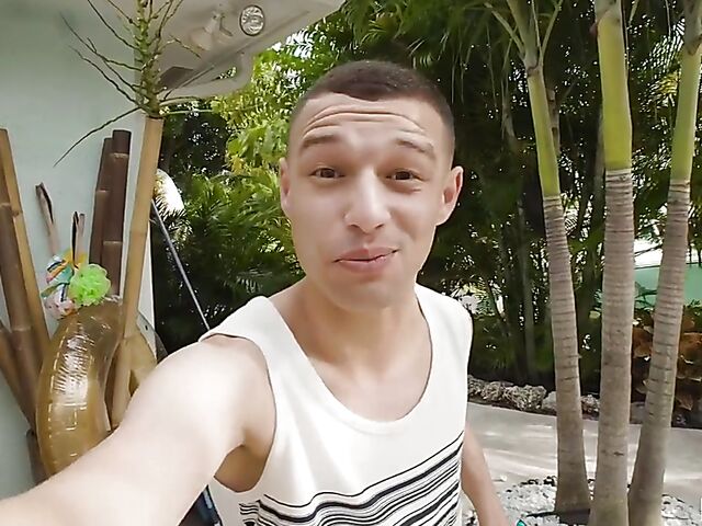 Pool party and FFFM teen foursome with 3 bikini girls Alicia Williams, Isabel Moon and Payton Avery