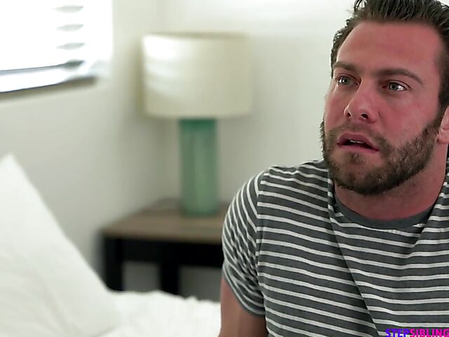 Cute brunette Alina Lopez helps her stepbrother cum