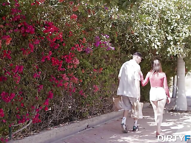 Sweet small tits teen Matty Teeny gets boned on the couch