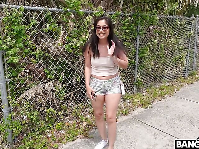 Lucy Sunflower - Delicious latina interracial anal in a van