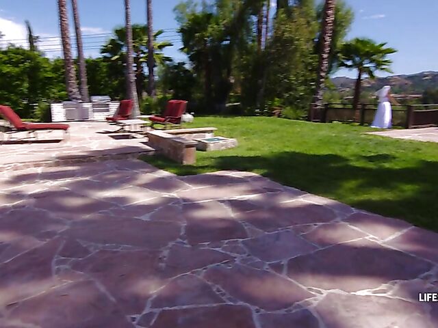 POV redhead bride Vanna Bardot's wedding fuck from your point of view