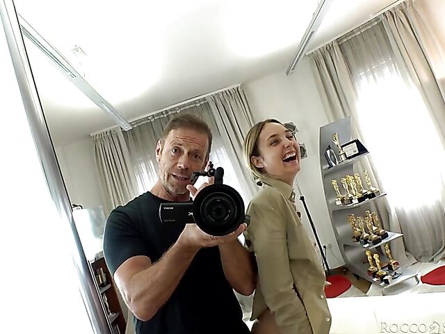 Ophelia Dust and Rocco POV cock worship blowjob and pussy rubbing