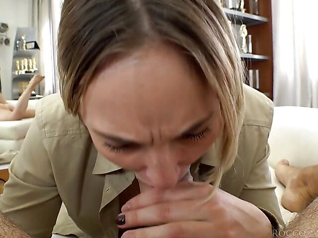 Ophelia Dust and Rocco POV cock worship blowjob and pussy rubbing