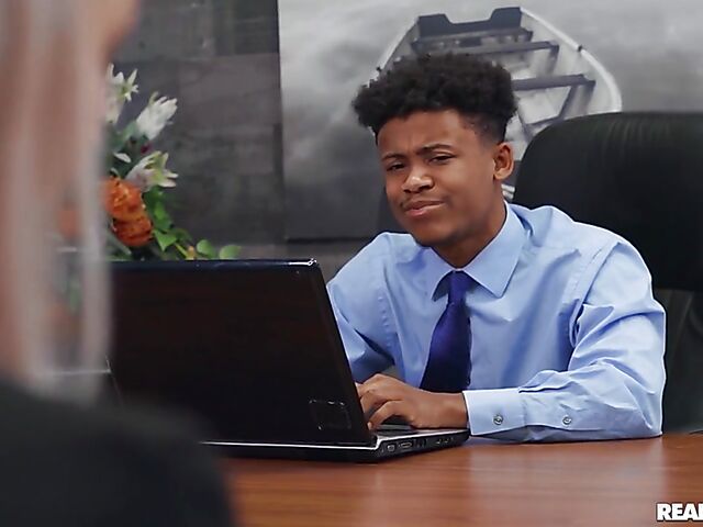 Interracial office sex with skinny Chloe Temple 