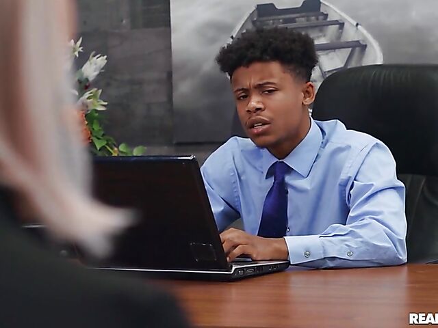 Interracial office sex with skinny Chloe Temple 