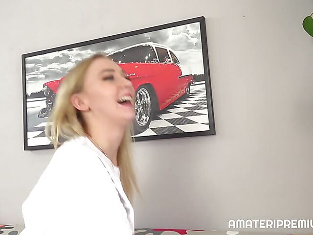 Nice Czech couple fucking on the couch for the camera