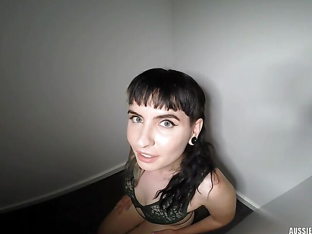 Aussie cock sucking slut Marina Lee loves cum