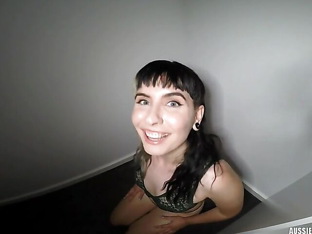 Aussie cock sucking slut Marina Lee loves cum