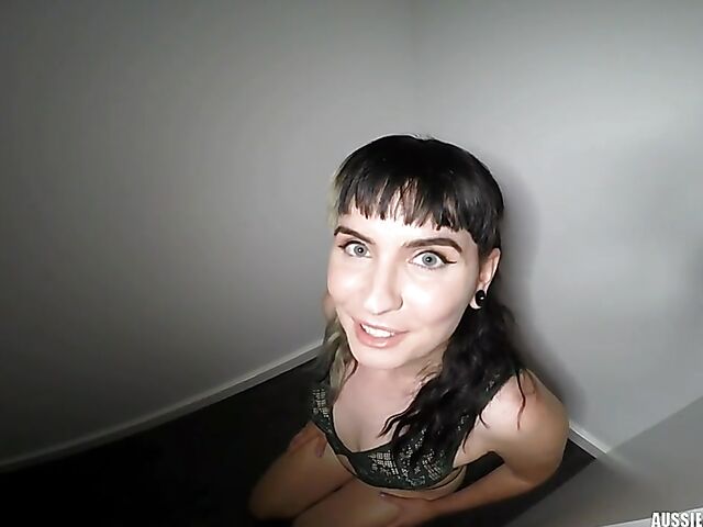 Aussie cock sucking slut Marina Lee loves cum