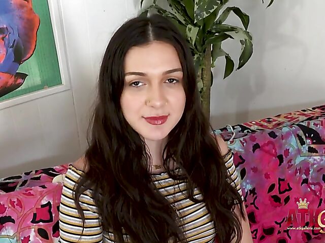 Nude interview with pretty brunette April Valentino showing it al