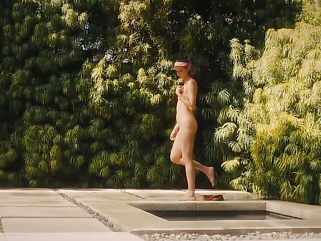 Outdoor solo by the pool with playboy glamour models