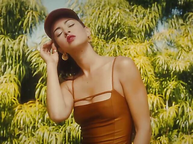 Outdoor solo by the pool with playboy glamour models