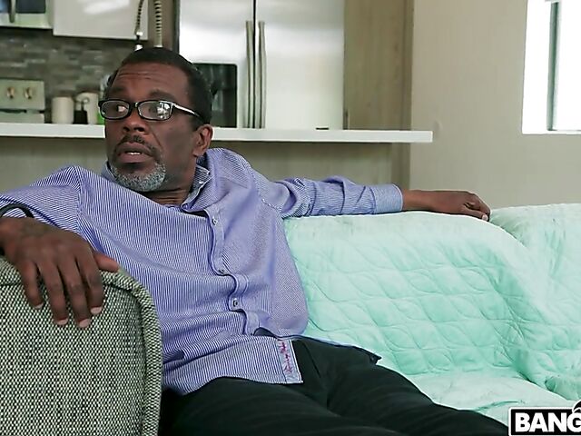Old and young interracial anal with Maddy May getting assfucked by a hung old black man