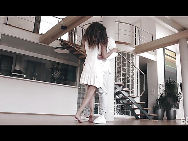 Curly brunette Capri Lmonde is a passionate lover