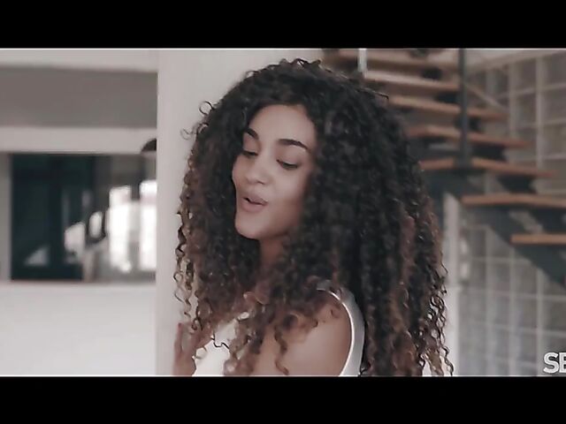 Curly brunette Capri Lmonde is a passionate lover