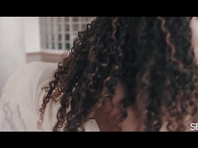 Curly brunette Capri Lmonde is a passionate lover