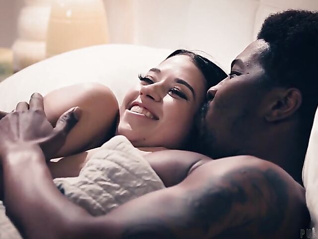 Alex Coal - Brunette interracial black cock passion