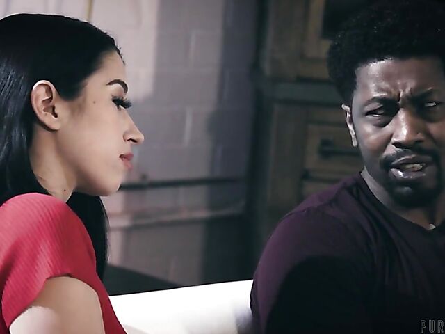 Alex Coal - Brunette interracial black cock passion