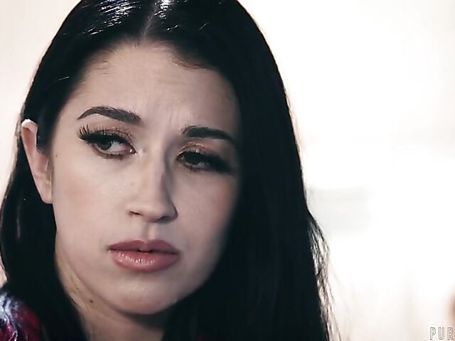 Alex Coal - Brunette interracial black cock passion