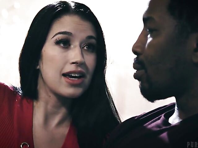 Alex Coal - Brunette interracial black cock passion