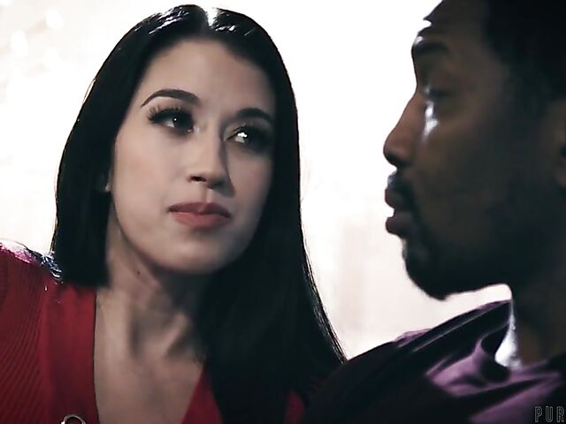 Alex Coal - Brunette interracial black cock passion