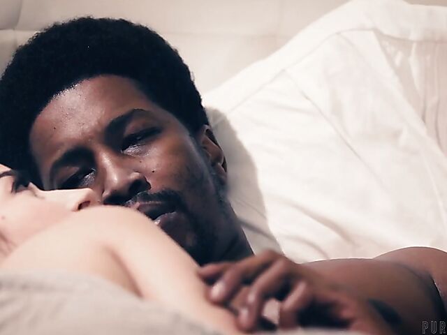 Alex Coal - Brunette interracial black cock passion