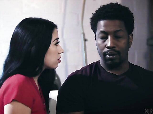 Alex Coal - Brunette interracial black cock passion