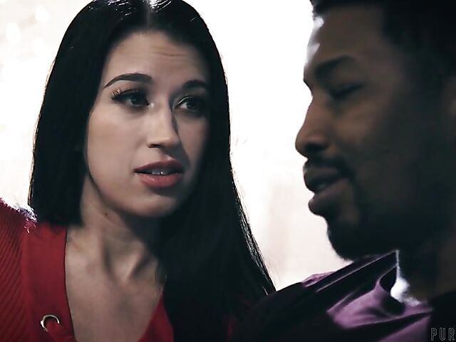 Alex Coal - Brunette interracial black cock passion