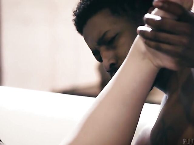 Alex Coal - Brunette interracial black cock passion