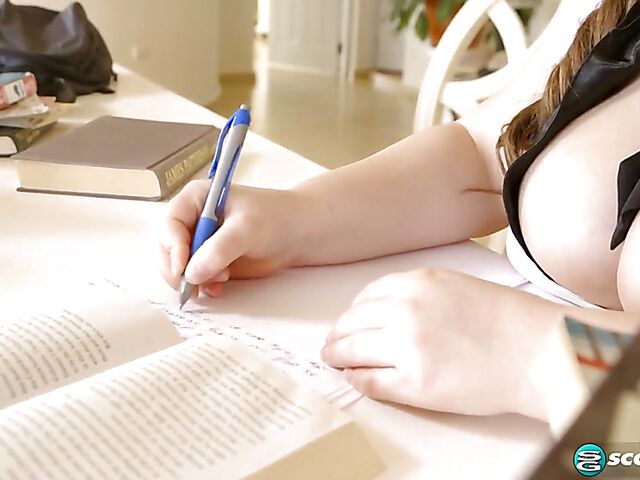 Chubby lesbian big tits students Lavina Dream and Roxanne Miller