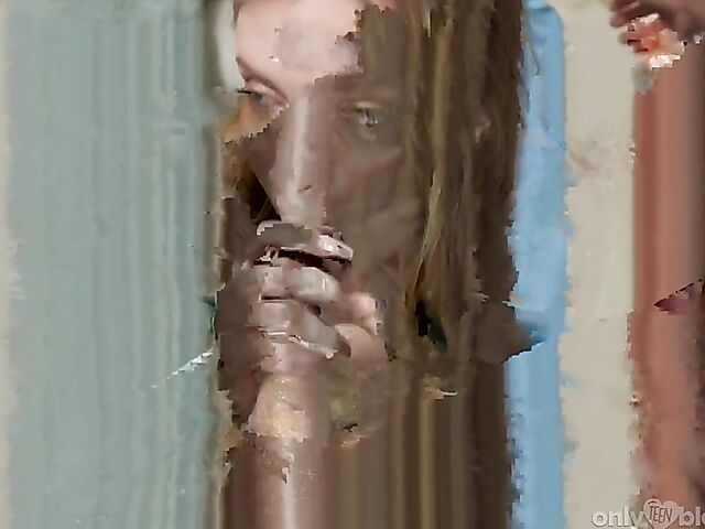 Testing Harlow West's cock sucking skills