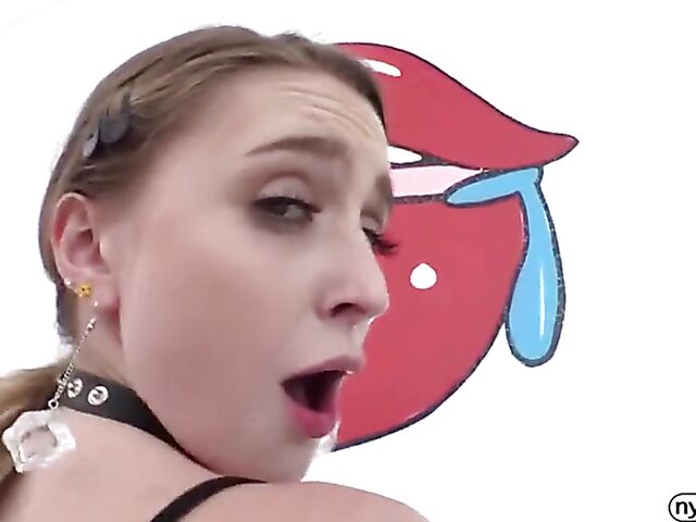 Gonzo close up fuck with natural girl Laney Grey