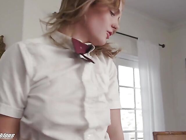 Submissive teen schoolgirl Natalie Knight gets rammed