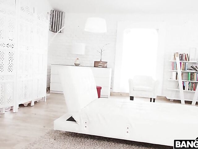 Black cock anal with small tits white babe Eveline Dellai